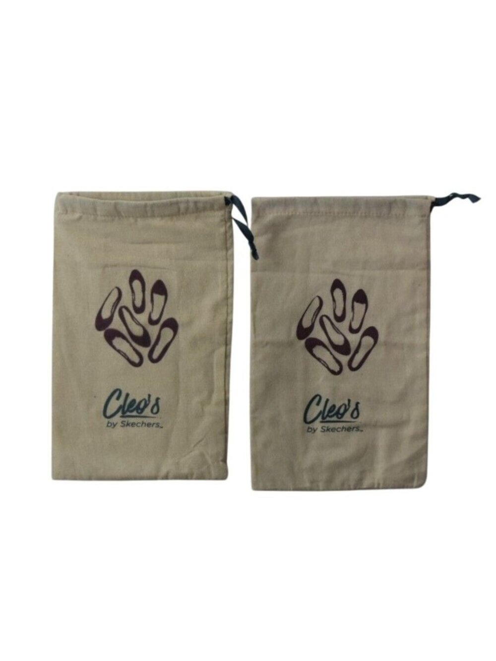 2 Cleos By Skechers Shoe Bags With Drawstring